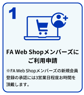 ［ステップ1］FA Web Shopメンバーズにご利用申請